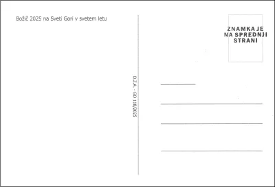 BOŽIČ 2025 - SVETO LETO NA SVETI GORI